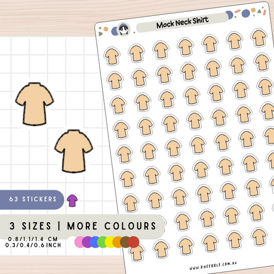 Mock Neck Shirt Planner Stickers