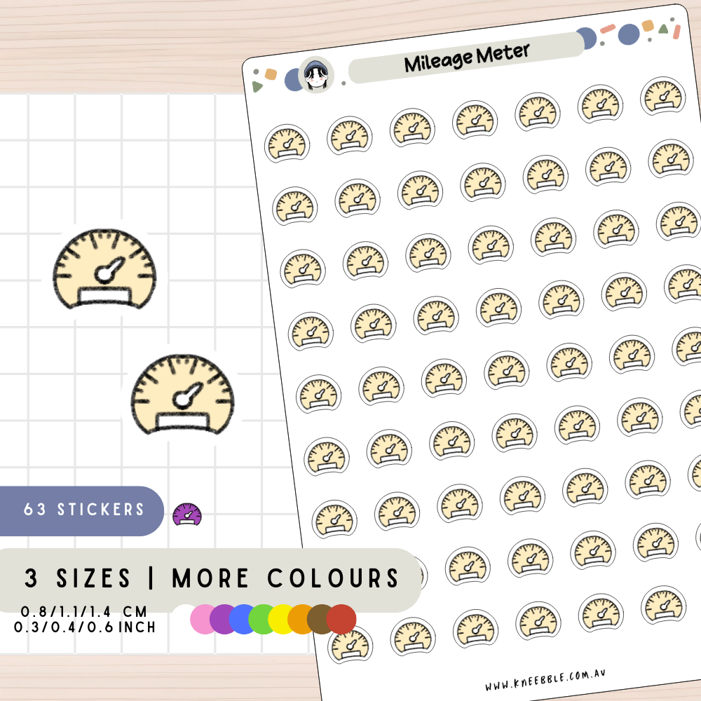 Mileage Meter Planner Stickers