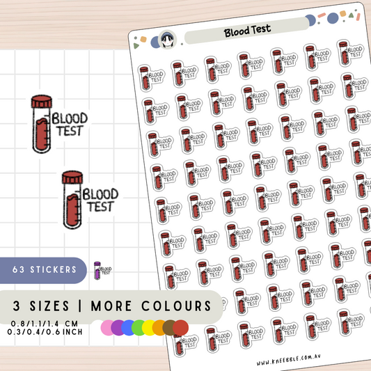 Blood Test Planner Stickers