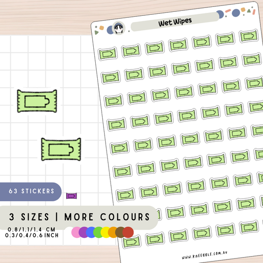 Wet Wipes Planner Stickers