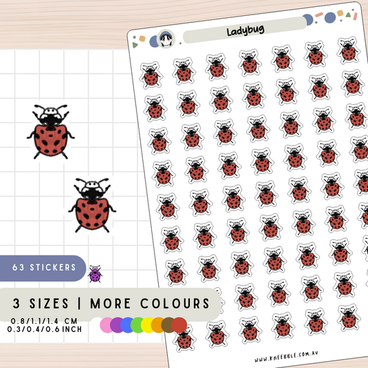 Ladybug Insect Planner Stickers
