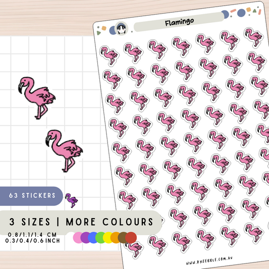 Flamingo Bird Animal Planner Stickers