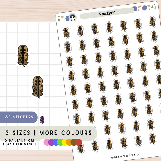 Bird Feather Planner Stickers