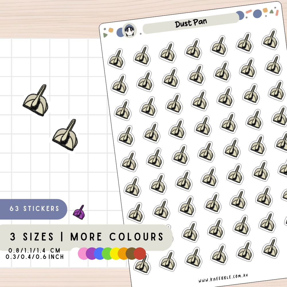 Dust Pan Cleaning Planner Stickers