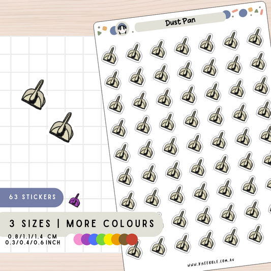 Dust Pan Cleaning Planner Stickers