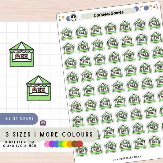 Carnival Booth Games Planner Stickers
