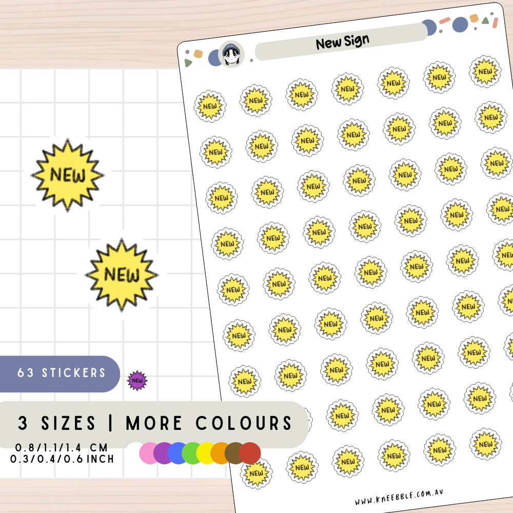 New Sign Planner Stickers