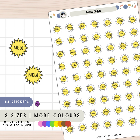 New Sign Planner Stickers