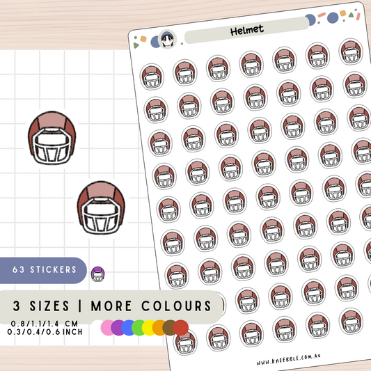 Sport Helmet Gear Planner Stickers