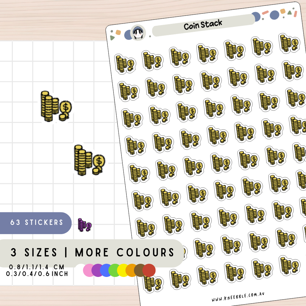 Coin Stack Planner Stickers