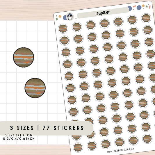 Jupiter Planet Planner Stickers