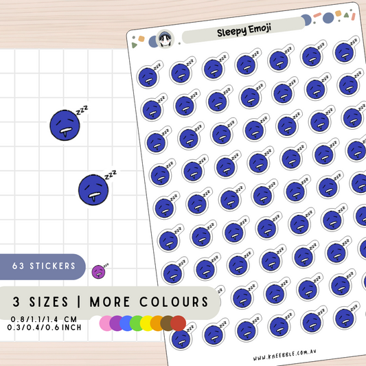 Sleepy Emoji Planner Stickers