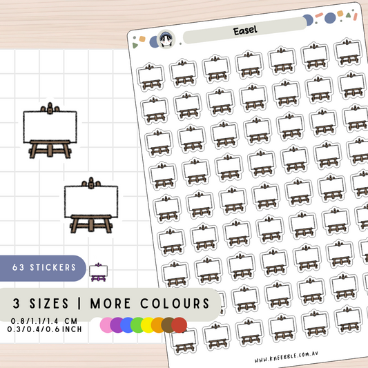 Easel Art Display Canvas Planner Stickers