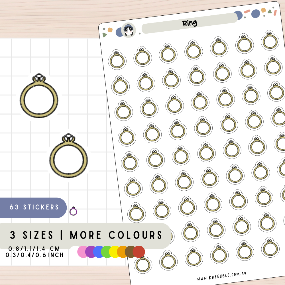 Diamond Ring Planner Stickers