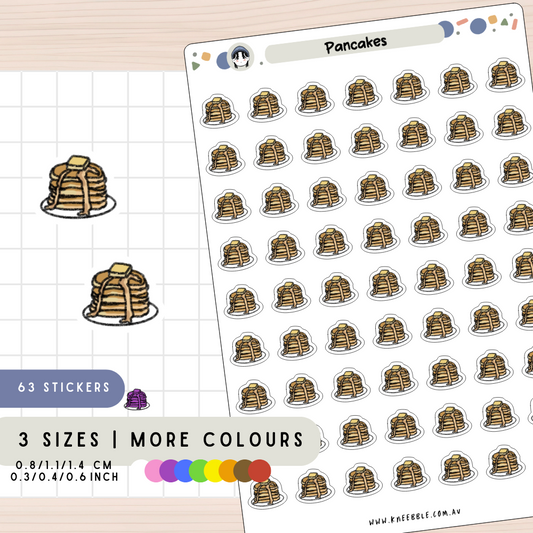 Pancakes Breakfast Planner Stickers
