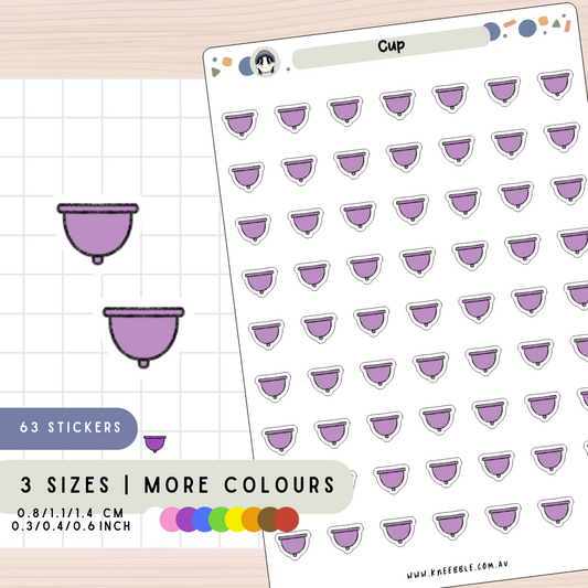 Sanitary Cup Planner Stickers