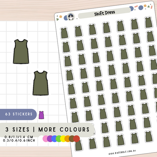 Shift Dress Planner Stickers