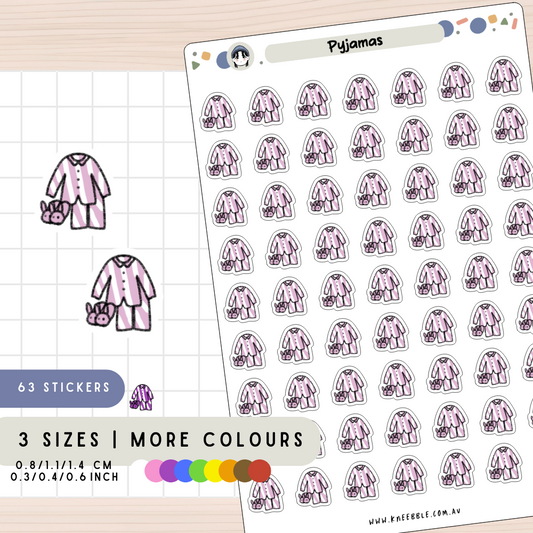 Pyjama Sleepwear Planner Stickers