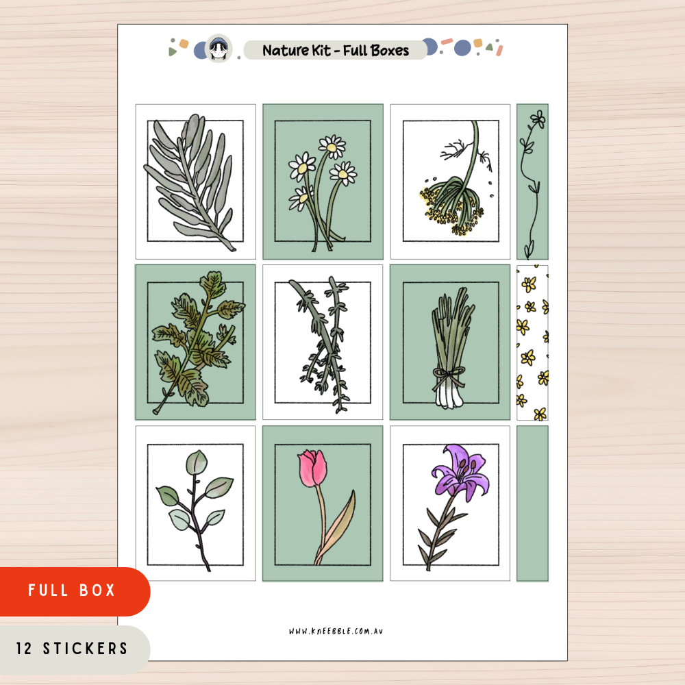 Weekly Planner Kit - Nature Theme Planner Stickers