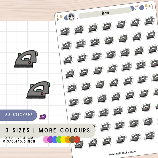 Iron Cleaning Planner Stickers