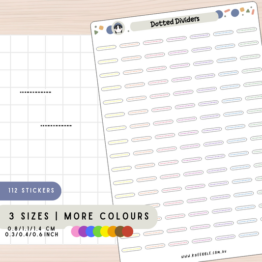 Dotted Line Divider Planner Stickers