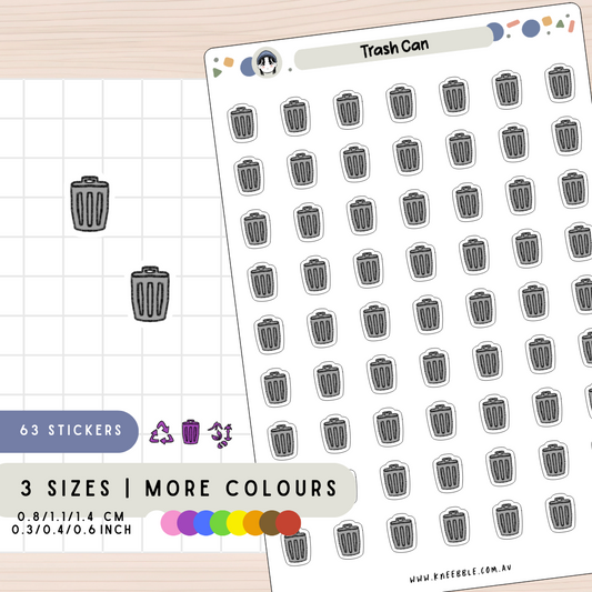 Trash Can Planner Stickers