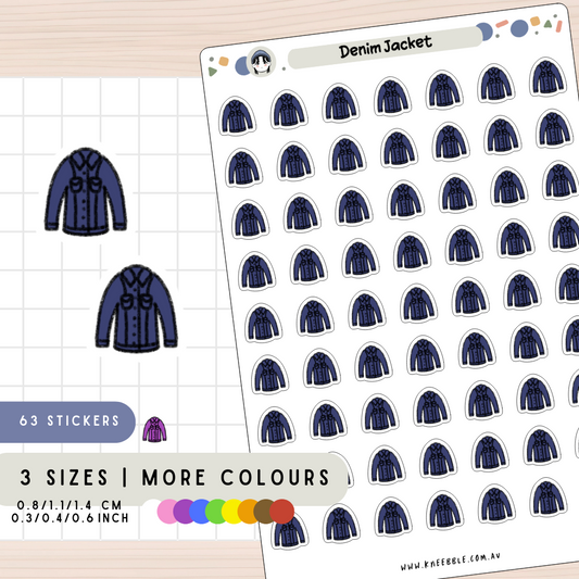 Denim Jacket Planner Stickers