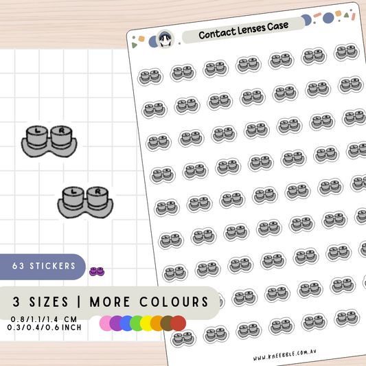 Contact Lenses Case Planner Stickers