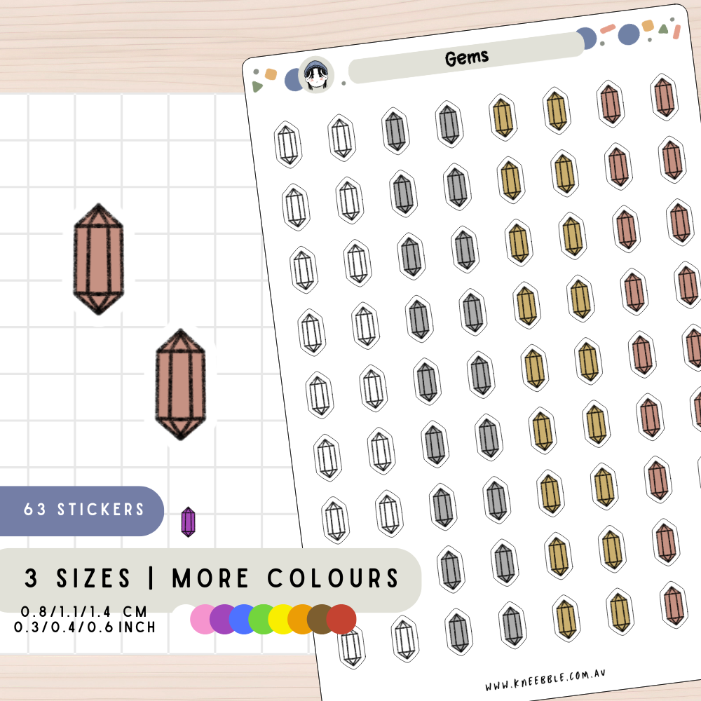 Gems Planner Stickers