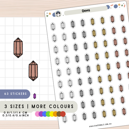 Gems Planner Stickers
