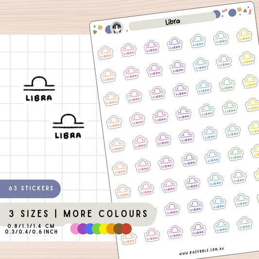 Libra Zodiac Planner Stickers