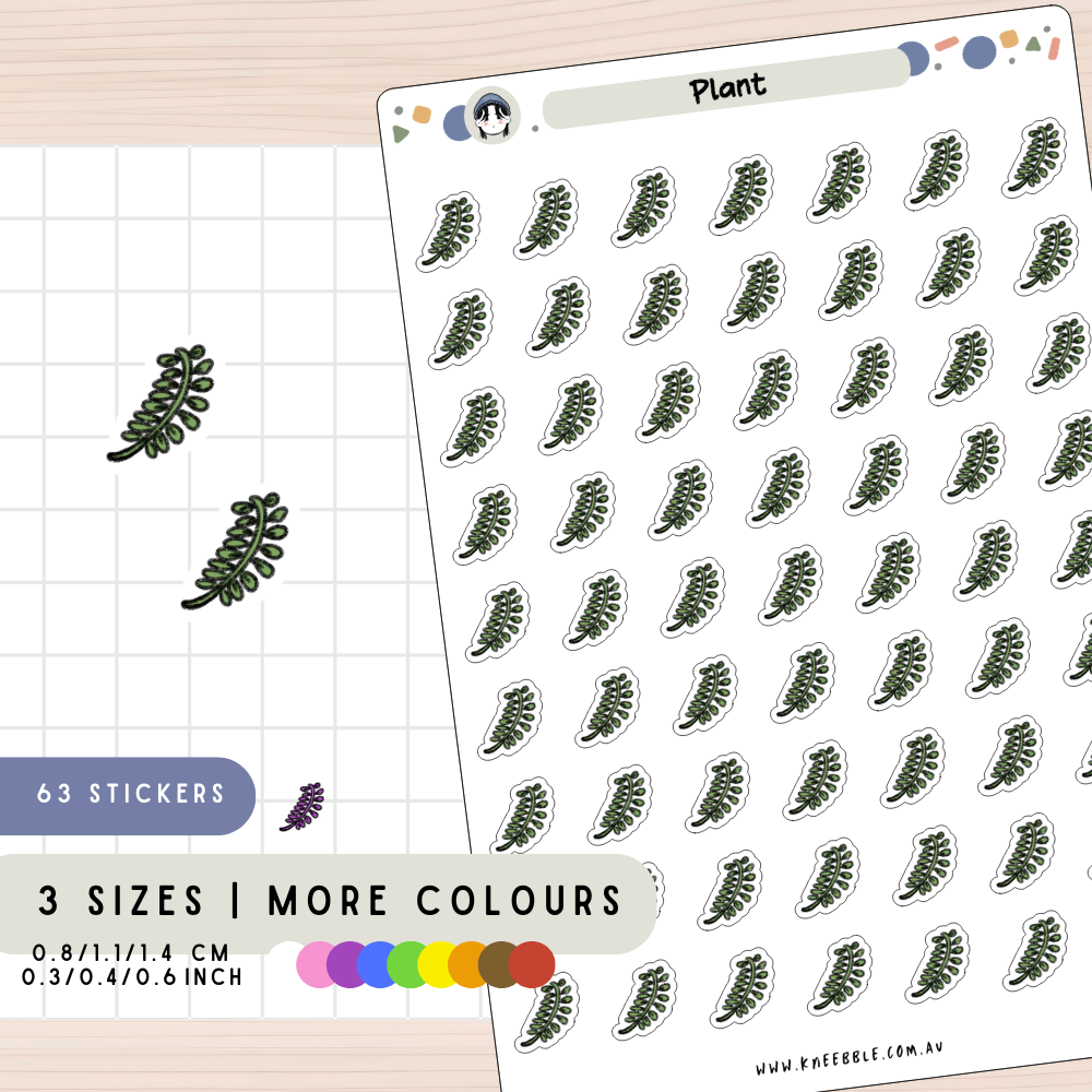 Plant Leaf Planner Stickers
