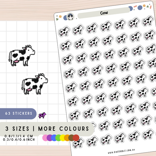Dairy Cow Planner Stickers