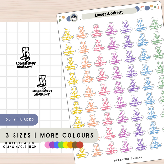 Lower Workout Planner Stickers