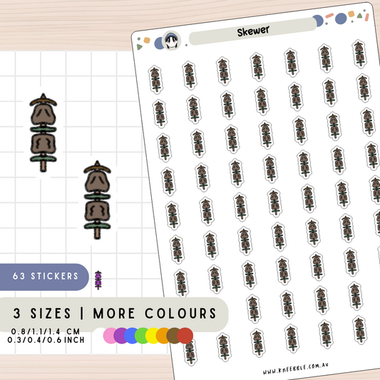 Meat Skewer Planner Stickers