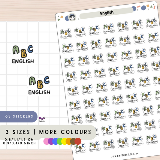 English Planner Stickers