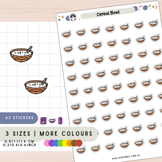 Cereal Bowl Planner Stickers