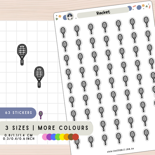 Sport Racket Planner Stickers