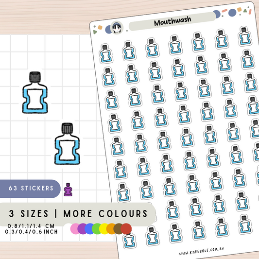 Mouthwash Planner Stickers