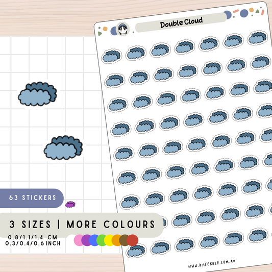 Double Cloud Planner Stickers