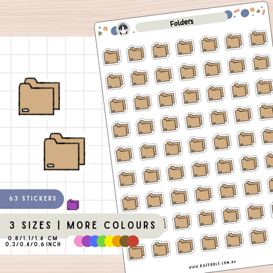 Folders File Organiser Planner Stickers