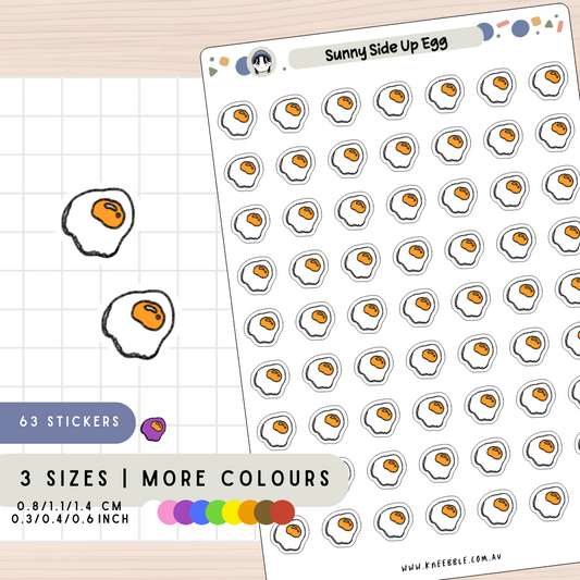 Sunny Side Up Egg Planner Stickers