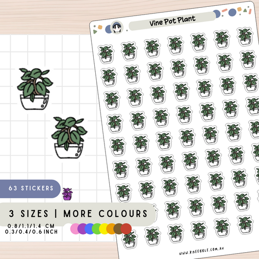 Vine Pot Plant Botanical Planner Stickers