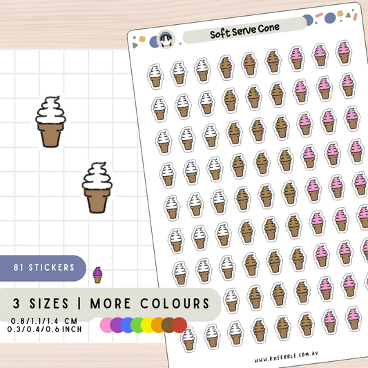Soft Serve Cone Planner Stickers