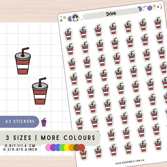 Soft Drink Soda Beverage Takeout Planner Stickers