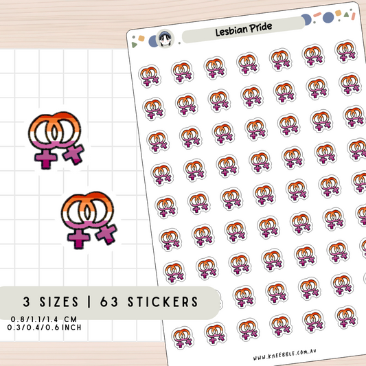 Lesbian Pride Planner Stickers