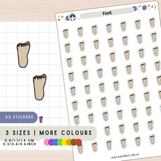 Foot Podiatry Planner Stickers