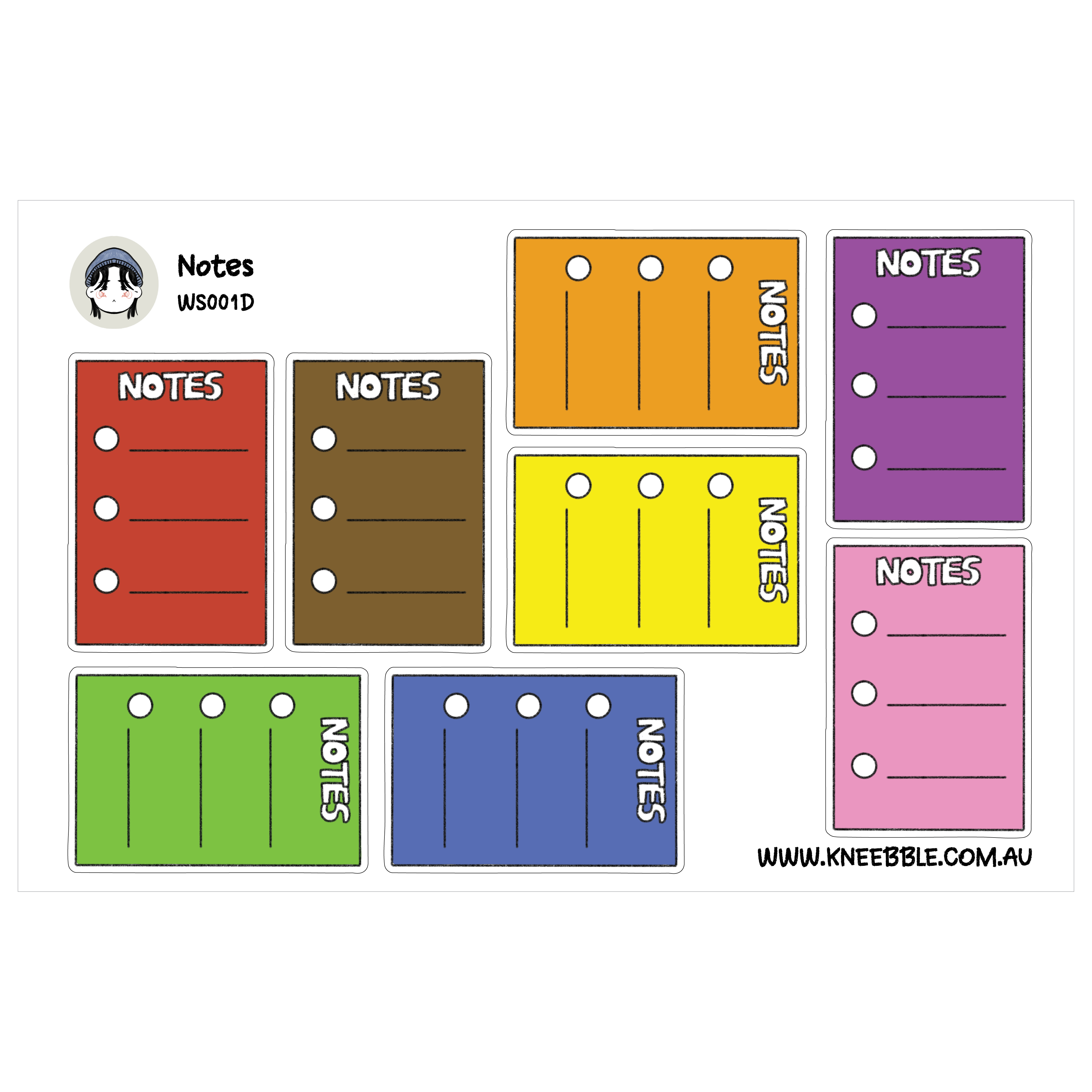 Planner Stickers - Notes List Box Checklist Labels for Task Reminder ...