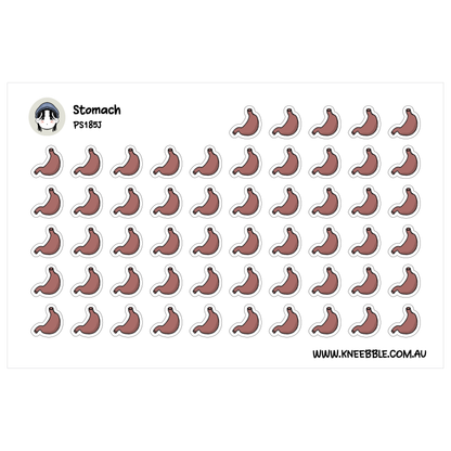 a grid of identical brown heart-shaped stickers arranged in a visually pleasing pattern.