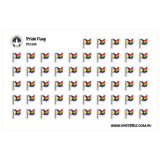 a grid of small, colorful flags, each representing a different aspect of pride and diversity.